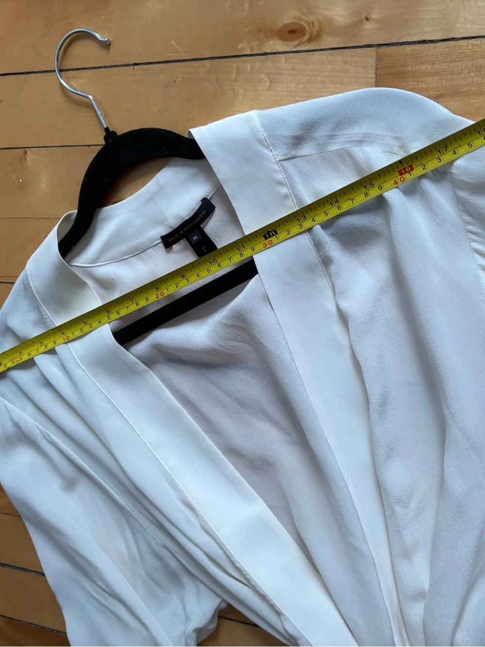 Kiki De Montparnasse Sz XS 100% Silk White Flowy Bridal Short Robe - Picture 9 of 9